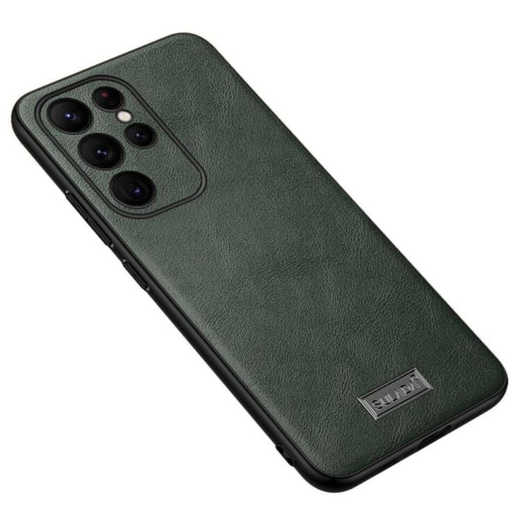 Защитный чехол SULADA Leather Case для Samsung Galaxy S23 Ultra - Green: фото 1 из 2