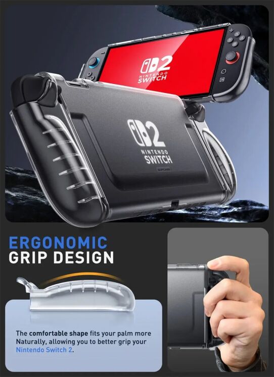 Захисний чохол Supcase Crystal Case для Nintendo Switch 2 (843439157392) - Frost Black: фото 6 з 8
