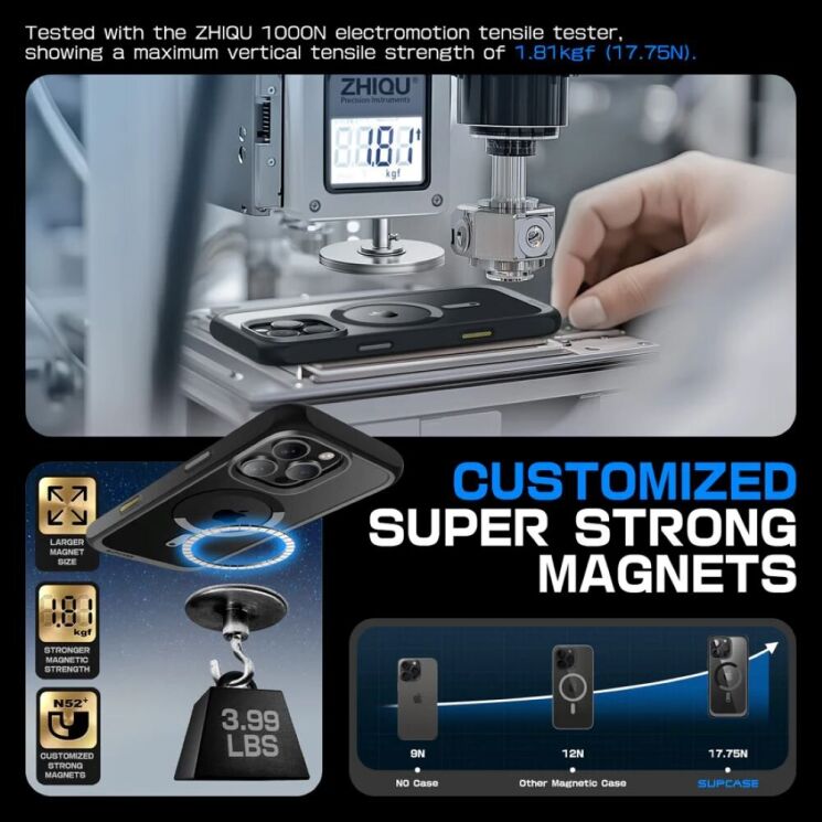Захисний чохол Supcase UB Mag Slim Clear MagSafe для Apple iPhone 16 Pro (843439150546) - Black: фото 7 з 11