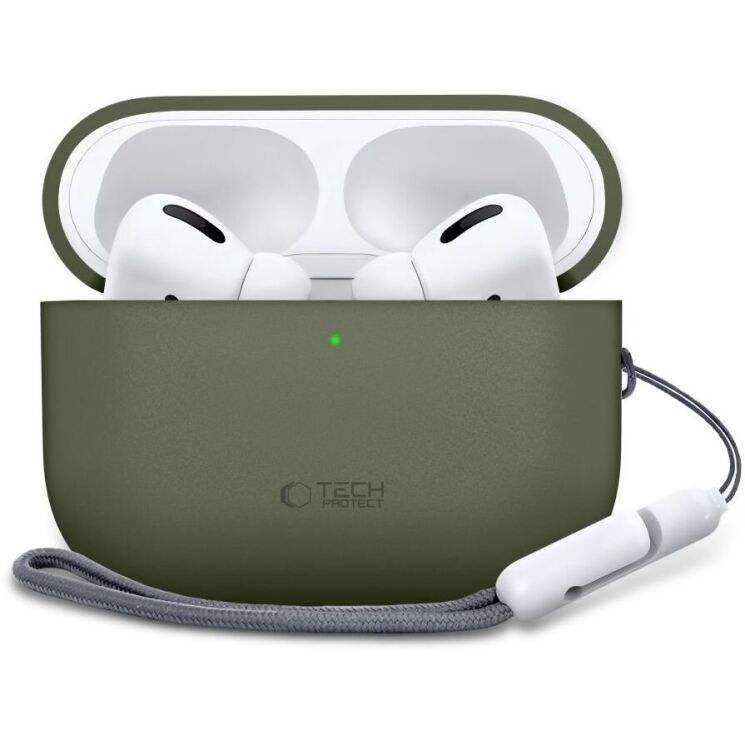 Защитный чехол Tech-Protect Silicone Case для AirPods Pro 3 - Olive Green: фото 2 из 7