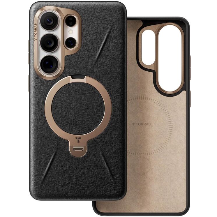 Захисний чохол TORRAS Ostand Q3 VegSkin (with MagSafe) для Samsung Galaxy S26 Ultra - Black: фото 1 з 8