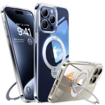 Защитный чехол TORRAS Ostand Spin MagSafe для Apple iPhone 15 Pro - Transparent: фото 1 из 6