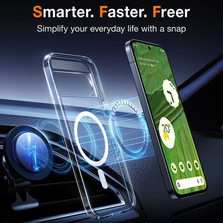 Захисний чохол TORRAS Sparka MagSafe для Google Pixel 9 / 9 Pro - Transparent: фото 4 з 6