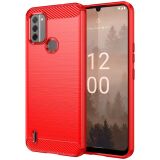 Силиконовый (TPU) чехол UniCase Carbon для Nokia C31 - Red: фото 1 из 8