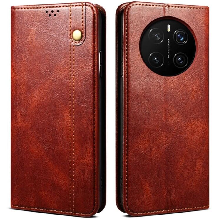 Защитный чехол UniCase Leather Wallet для Honor Magic 7 Pro - Brown: фото 1 из 7