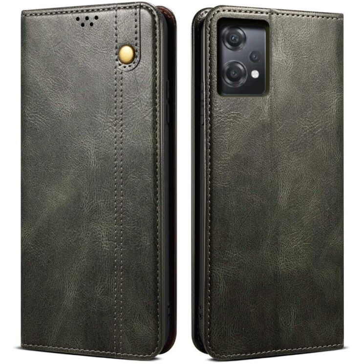 Чехол-книжка с кармашками UniCase Leather Wallet для OnePlus Nord CE 2 Lite - Green: фото 1 из 18