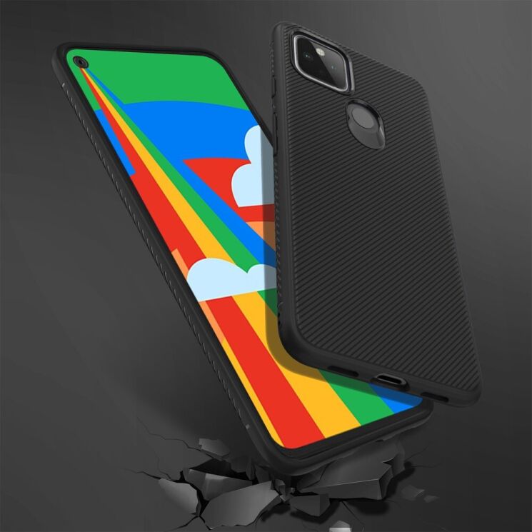 Защитный чехол UniCase Twill Soft для Google Pixel 5 - Black: фото 5 из 8
