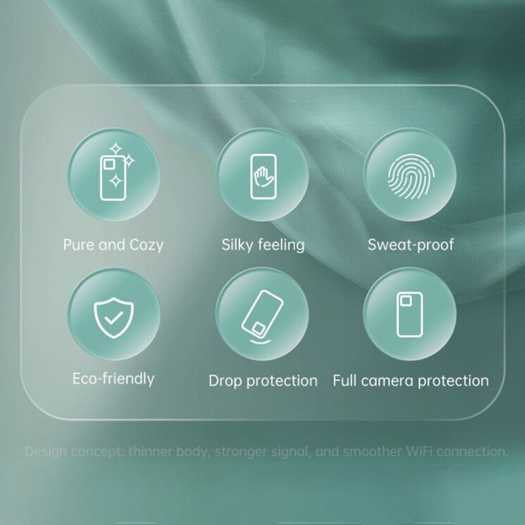 Защитный чехол XINLI Porcelain Design для Samsung Galaxy S26 Plus (S947) - Cyan: фото 2 из 6