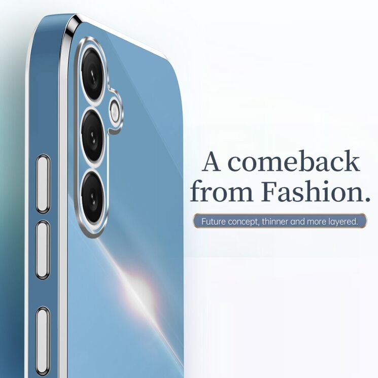 Защитный чехол XINLI Porcelain Design для Samsung Galaxy S26 Plus (S947) - Cyan: фото 4 из 6