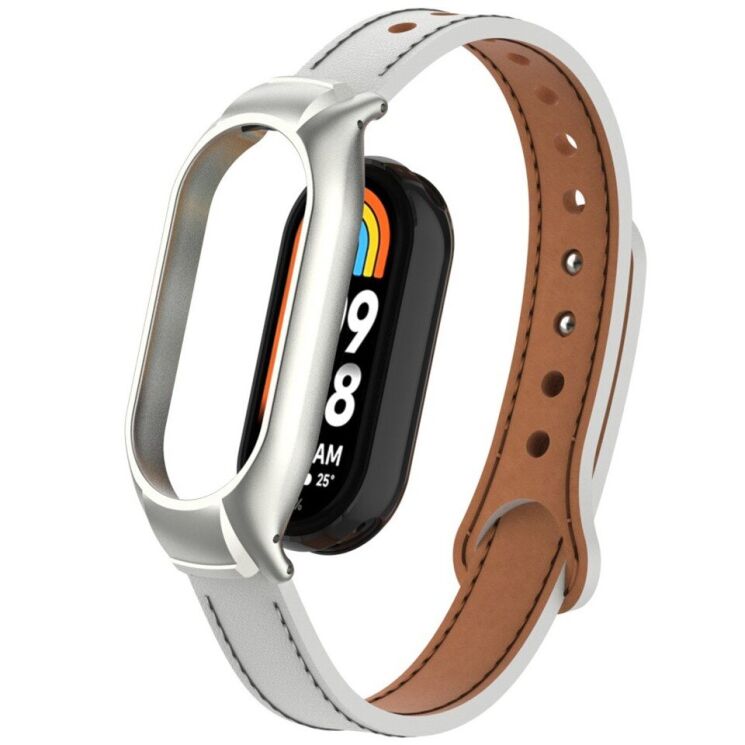 Защитный комплект Deexe Leather Kit для Xiaomi Mi Smart Band 8 - White: фото 1 из 6