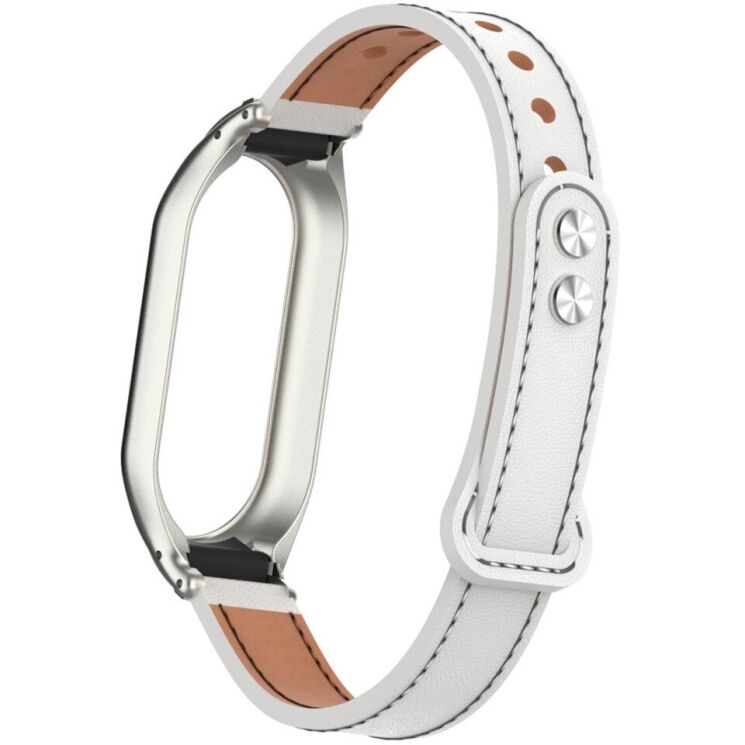 Защитный комплект Deexe Leather Kit для Xiaomi Mi Smart Band 8 - White: фото 6 из 6