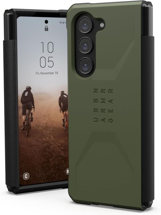 Защитный чехол URBAN ARMOR GEAR (UAG) Civilian Series для Samsung Galaxy Fold 5 - Olive Drab: фото 2 из 16