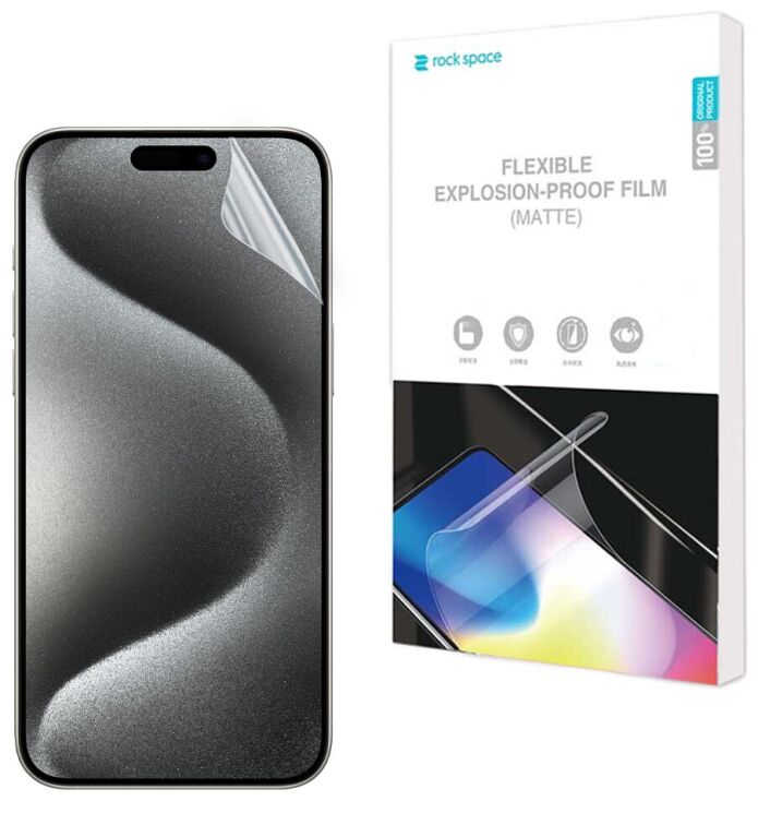 Антиблікова плівка на екран RockSpace Explosion-Proof Matte для Apple iPhone 15 Pro Max: фото 1 з 8
