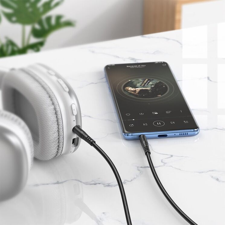 AUX-кабель Hoco UPA24 Smooth (1m) - Black: фото 6 из 6