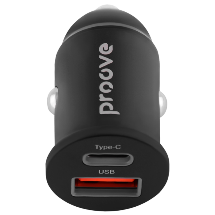 Автомобільний зарядний пристрій Proove Tiny Power 30W (Type-C + USB) - Black: фото 3 з 5
