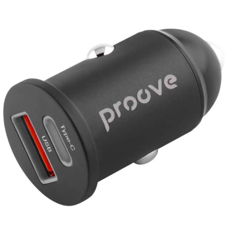 Автомобільний зарядний пристрій Proove Tiny Power 30W (Type-C + USB) - Black: фото 2 з 5