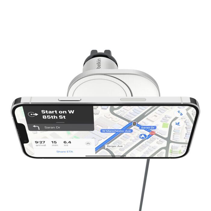 Автомобильный держатель с беспроводной зарядкой Belkin BoostCharge Pro Qi2 (15W) WIC008btGR-V2 - Gray: фото 18 из 18