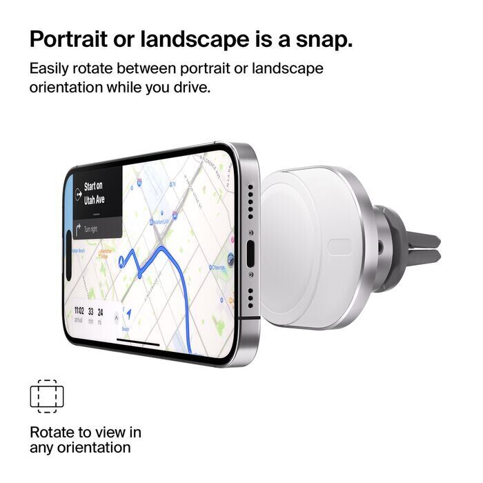 Автомобильный держатель с беспроводной зарядкой Belkin BoostCharge Pro Qi2 (15W) WIC008btGR-V2 - Gray: фото 6 из 18