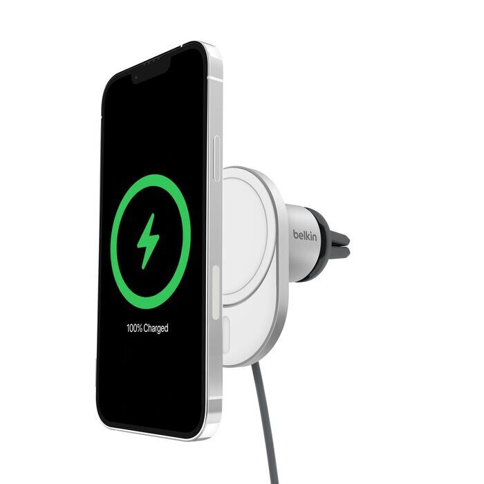 Автомобильный держатель с беспроводной зарядкой Belkin BoostCharge Pro Qi2 (15W) WIC008btGR-V2 - Gray: фото 9 из 18