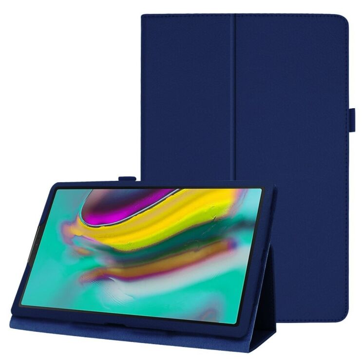 Классический чехол-книжка Deexe Book Type для Samsung Galaxy Tab A 10.1 2019 (T510/515) - Dark Blue: фото 1 из 8
