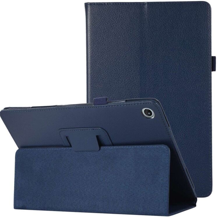 Чехол Deexe Folder Style для Lenovo Tab M10 Plus (Gen 3) TB125/128 / Xiaoxin Pad 2022 - Dark Blue: фото 1 из 4