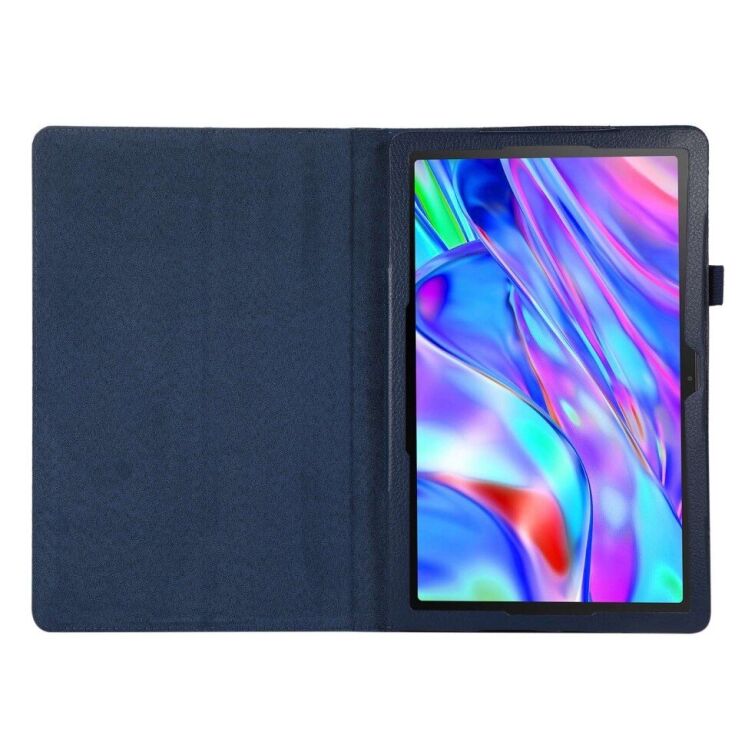 Чехол Deexe Folder Style для Lenovo Tab M10 Plus (Gen 3) TB125/128 / Xiaoxin Pad 2022 - Dark Blue: фото 3 из 4