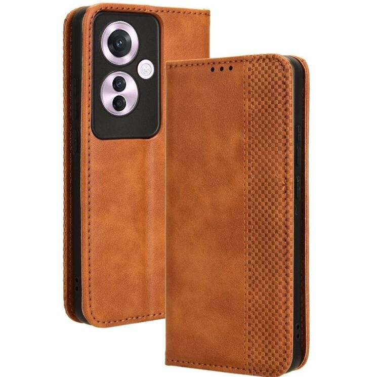 Чехол Deexe Retro Style для OPPO Reno 11 F - Brown: фото 1 из 7