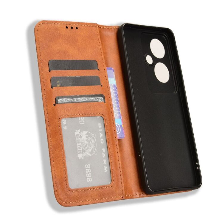 Чехол Deexe Retro Style для OPPO Reno 11 F - Brown: фото 4 из 7