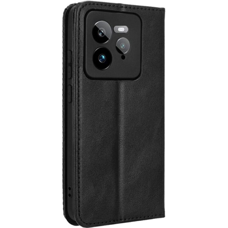 Чохол Deexe Retro Style для Realme GT 7 Pro - Black: фото 6 з 7