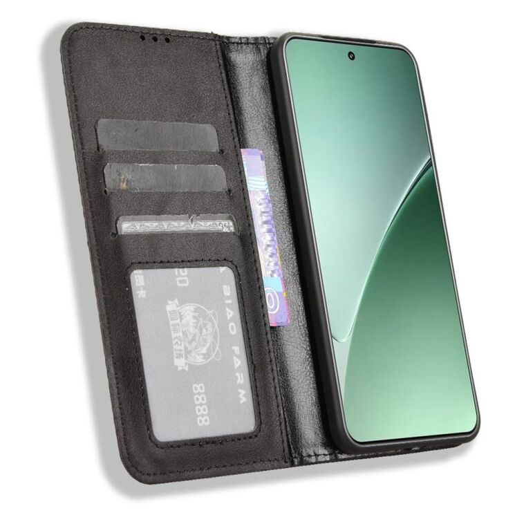 Чохол Deexe Retro Style для Xiaomi 15 Pro - Black: фото 3 з 7