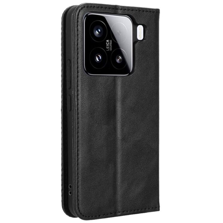 Чохол Deexe Retro Style для Xiaomi 15 Pro - Black: фото 6 з 7