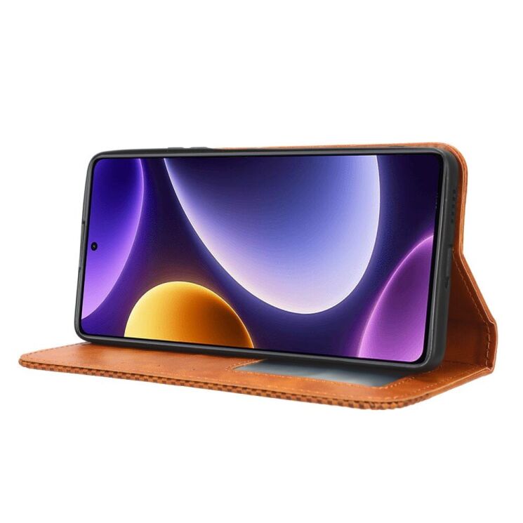 Чехол Deexe Retro Style для Xiaomi Poco F5 / Redmi Note 12 Turbo - Brown: фото 3 из 8