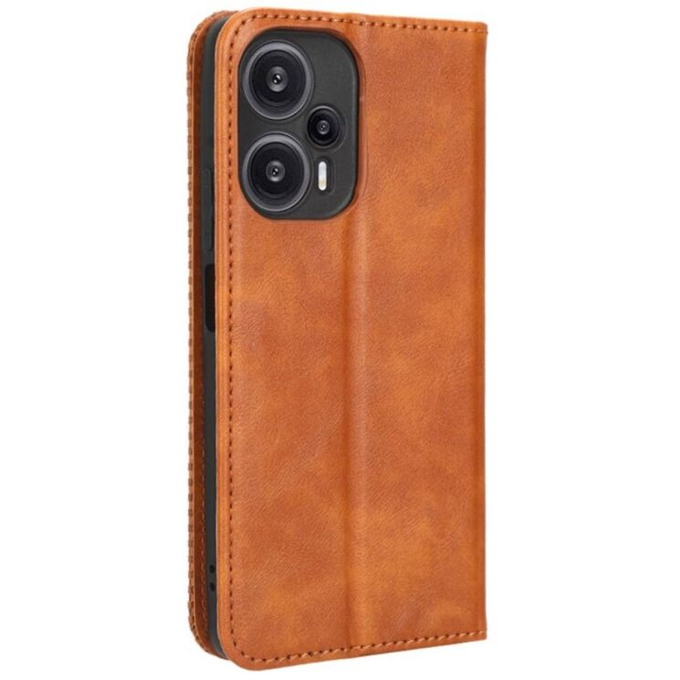 Чехол Deexe Retro Style для Xiaomi Poco F5 / Redmi Note 12 Turbo - Brown: фото 6 из 8