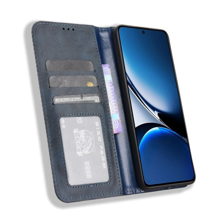 Чохол Deexe Retro Style для Xiaomi Poco X7 Pro - Blue: фото 6 з 15
