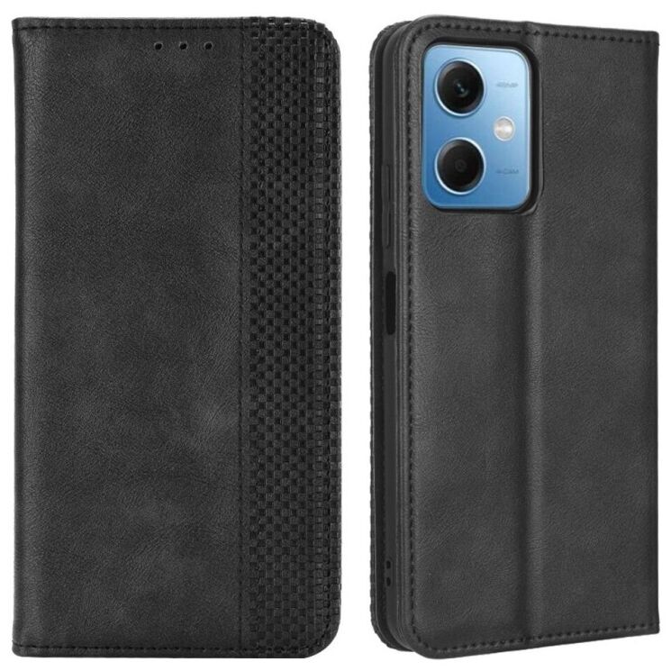 Чехол Deexe Retro Style для Xiaomi Redmi Note 12 5G / Poco X5 - Black: фото 1 из 7
