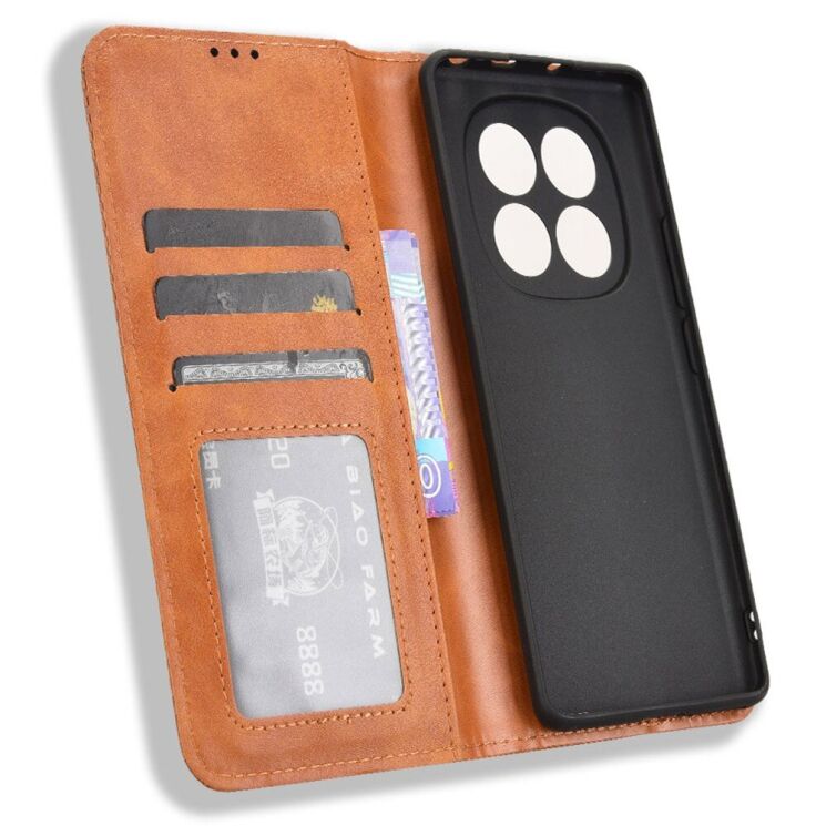 Чехол Deexe Retro Style для Xiaomi Redmi Note 14 Pro - Brown: фото 4 из 7