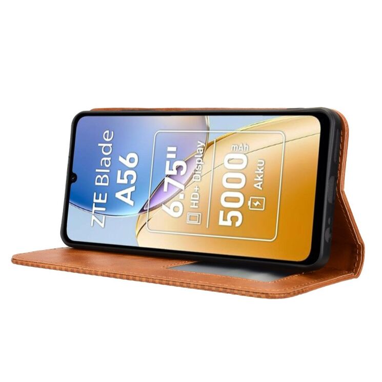 Чехол-книжка Deexe Retro Style для ZTE Blade A56 - Brown: фото 7 из 18