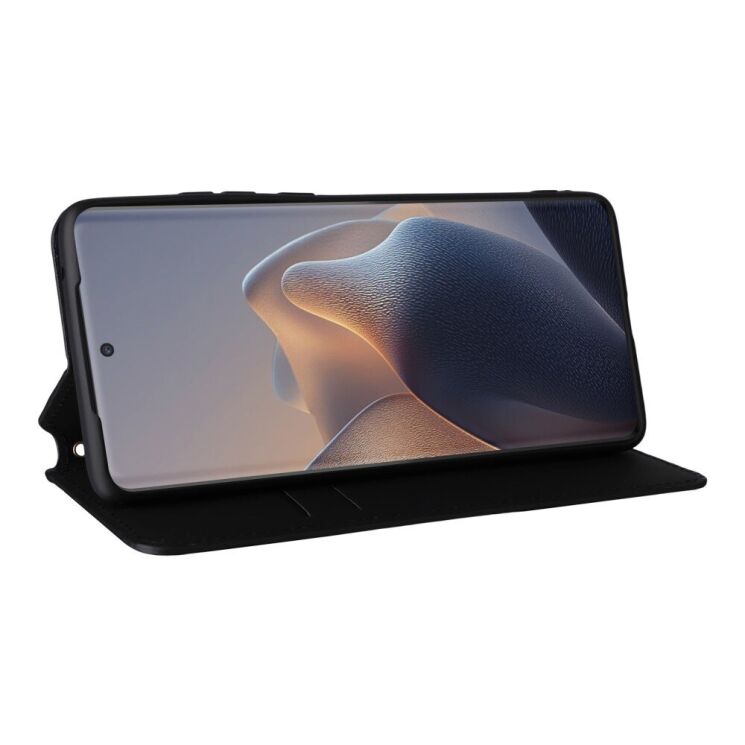 Чехол Deexe Rhombus Book для Motorola Edge 60 / Edge 60 Fusion - Black: фото 4 из 10