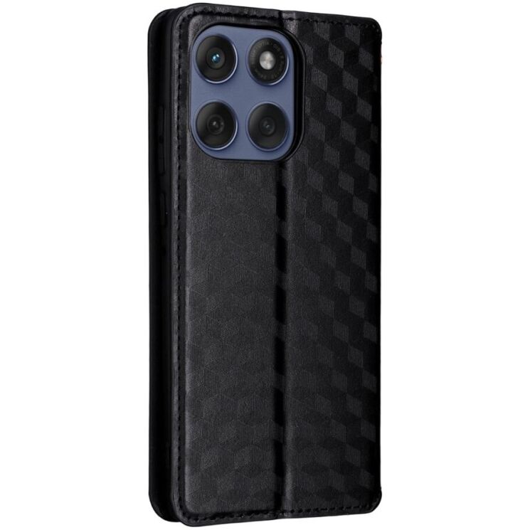 Чехол Deexe Rhombus Book для Motorola Edge 60 / Edge 60 Fusion - Black: фото 8 из 10