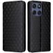 Чехол Deexe Rhombus Book для Motorola Edge 60 / Edge 60 Fusion - Black (379608B). Фото 1 из 10