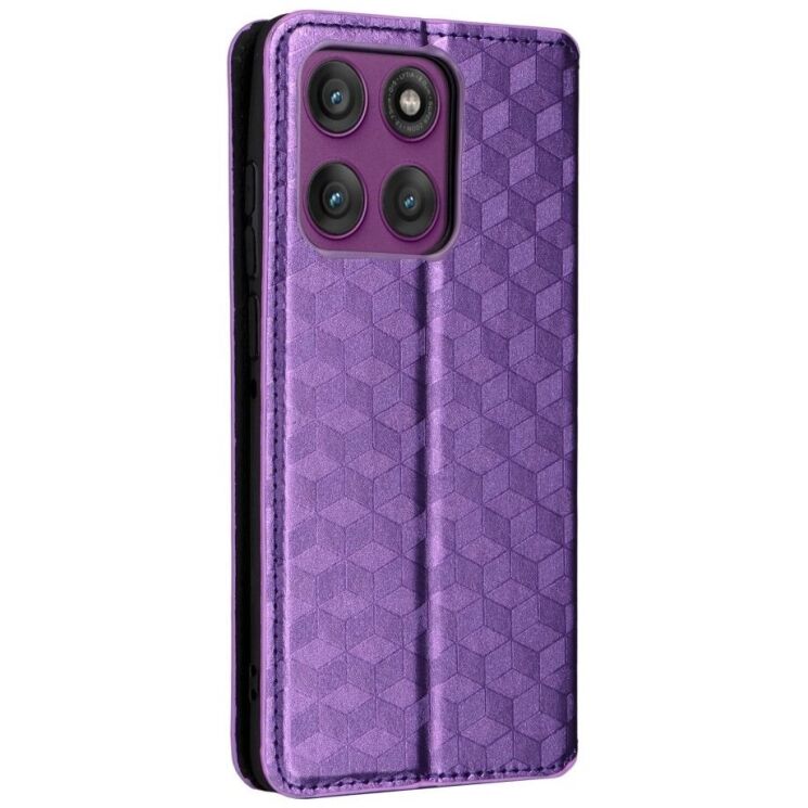 Чехол Deexe Rhombus Book для Motorola Edge 60 Pro - Purple: фото 7 из 9