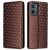 Чохол Deexe Rhombus Book для Motorola Moto G05 / Moto E15 - Brown: фото 1 з 10