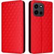 Чехол Deexe Rhombus Book для OnePlus Nord 6 - Red (411901R)