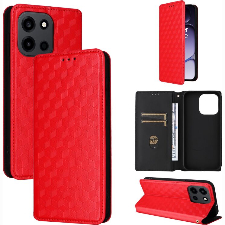 Чохол Deexe Rhombus Book для OnePlus Nord 6 - Red (411901R) Чохол Deexe Rhombus Book для OnePlus Nord 6 - Red: фото 8 з 10