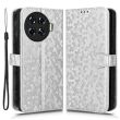 Чехол Deexe Rhombus Book для TECNO Spark 20 Pro+ - Silver (351207S)