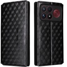 Чехол Deexe Rhombus Book для Xiaomi Poco F9 Ultra - Black: фото 1 из 10