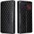 Чехол Deexe Rhombus Book для Xiaomi Poco F9 Ultra - Black: фото 1 из 10