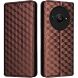 Чехол Deexe Rhombus Book для Xiaomi Redmi A3 - Brown (349217Z). Фото 1 из 6