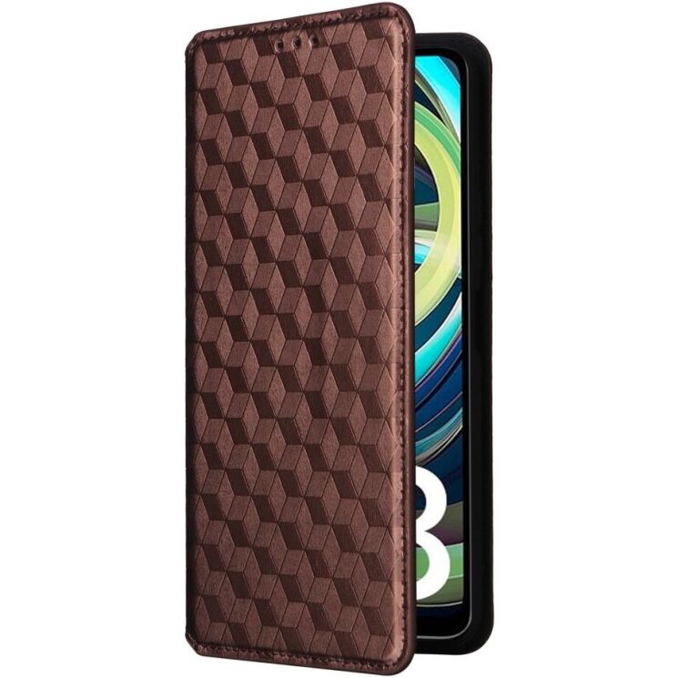 Чехол Deexe Rhombus Book для Xiaomi Redmi A3 - Brown: фото 5 из 6