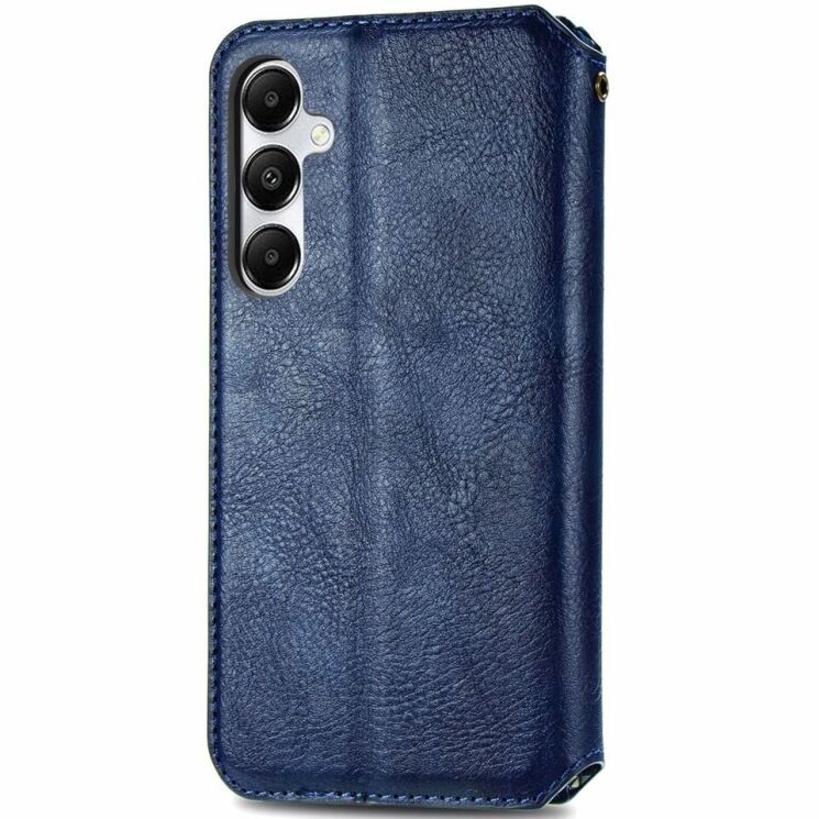 Чехол Deexe Rhombus Wallet для Samsung Galaxy A35 (A356) - Blue: фото 5 из 6